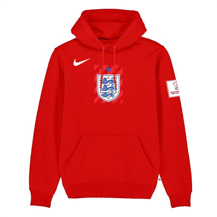Men's England FIFA World Cup Soccer Hoodie Red